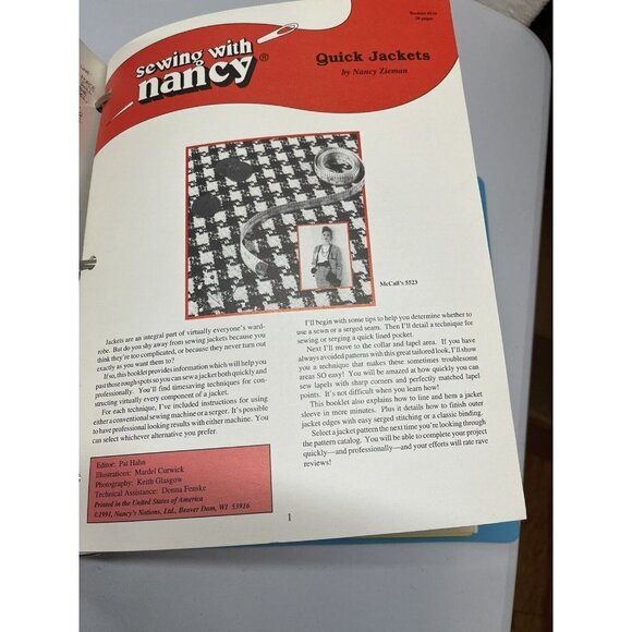 Sewing With Nancy Series In Binder Hard To Find - Picture 5 of 16